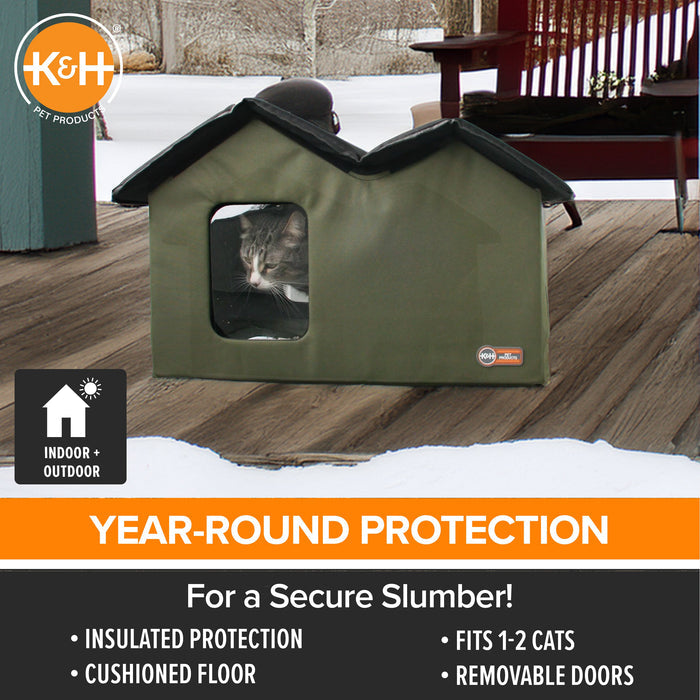 K&H Thermo Outdoor Kitty House Extra Wide (Heated & Unheated)