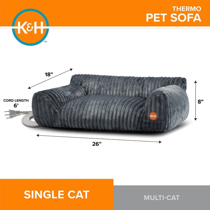 K&H Thermo-Pet Sofa Heated Cat & Dog Bed Size