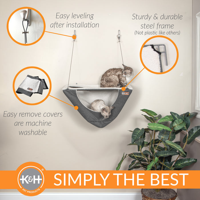 K&H Wall Mount Cat Shelf & Cat Hammock