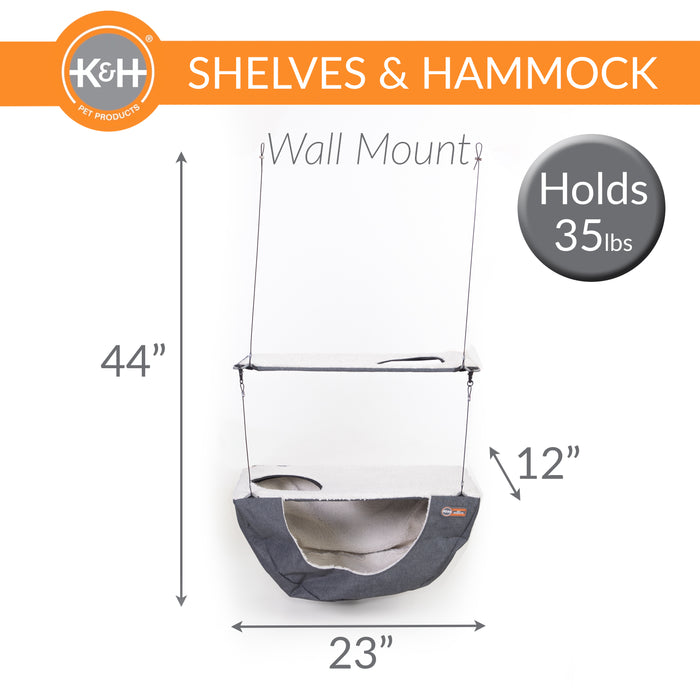 K&H Wall Mount Cat Shelf & Cat Hammock