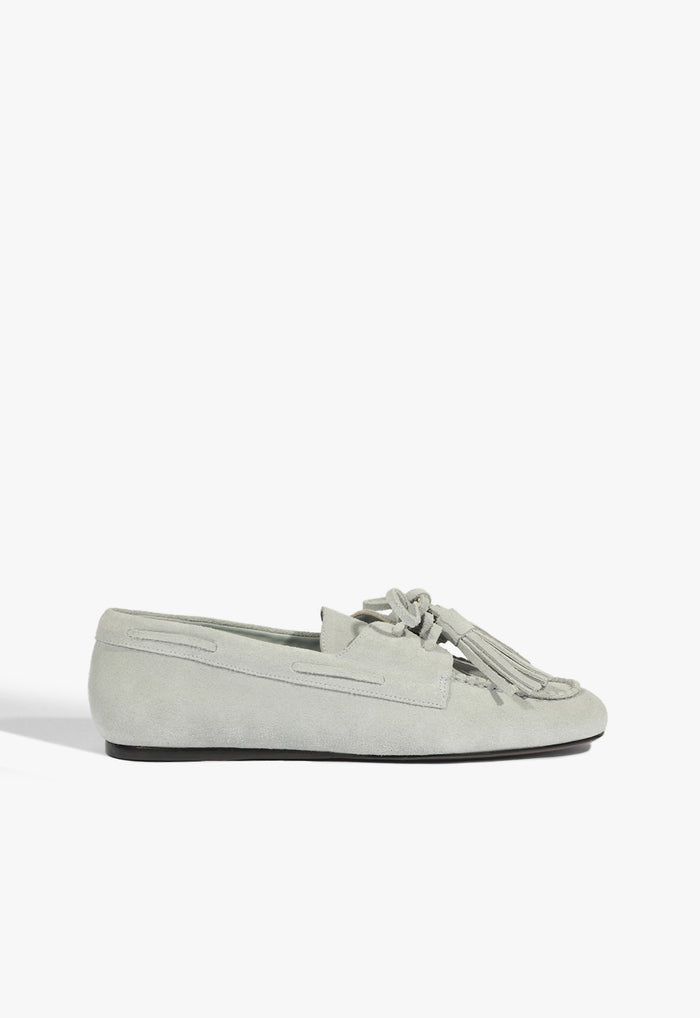 Kim Suede Flat 5 Light Azure Suede - Schutz Shoes