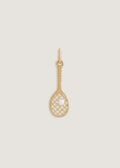 Kinn x Sunset Tennis Club 14k Gold Pearl Ball And Racquet Charm