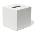 lacquer tissue box white - angle view
