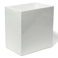 lacquer wastebasket white - angle view