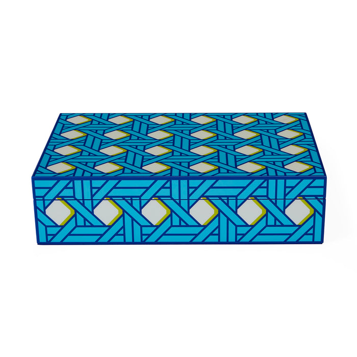 Basketweave Large Lacquer Box - styled view