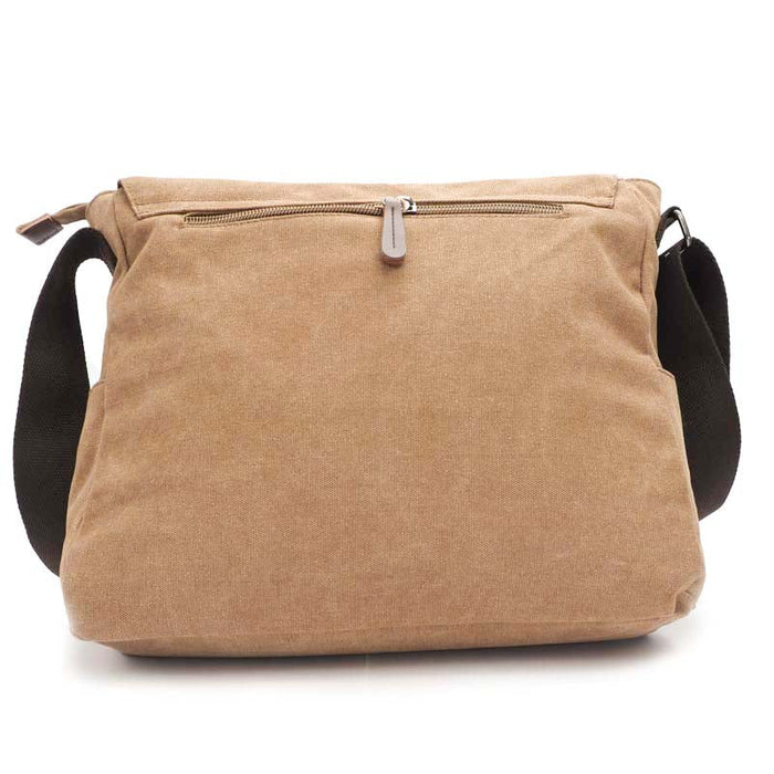 Large Waxed Canvas Messenger Bag