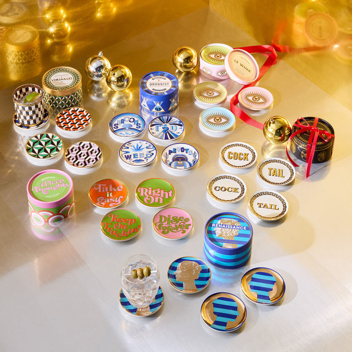 le wink coasters - holiday shot