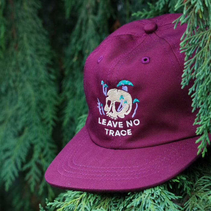 Leave No Trace 100% Organic Cotton Dad Hat | Plum