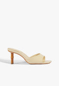 Leena Bamboo Leather Sandal 5 Egg Shell Leather - Schutz Shoes