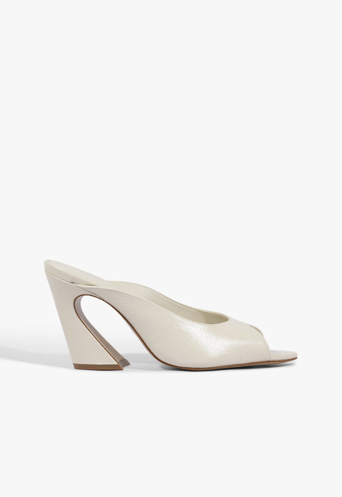 Lexi Block Mule Leather Sandal 5 White Leather - Schutz Shoes