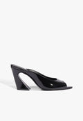 Lexi Block Mule Leather Sandal 5 Black Patent Leather - Schutz Shoes