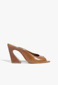 Lexi Block Mule Leather Sandal 5 Brown Leather - Schutz Shoes