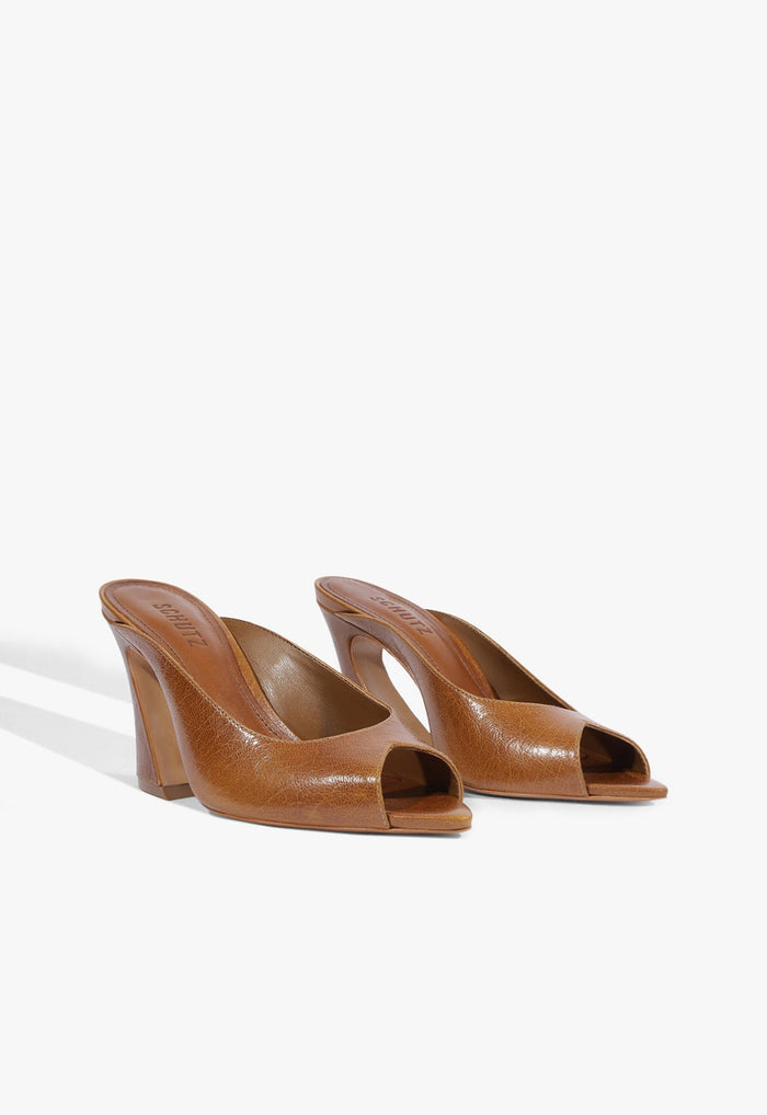Lexi Block Mule Leather Sandal - Schutz Shoes