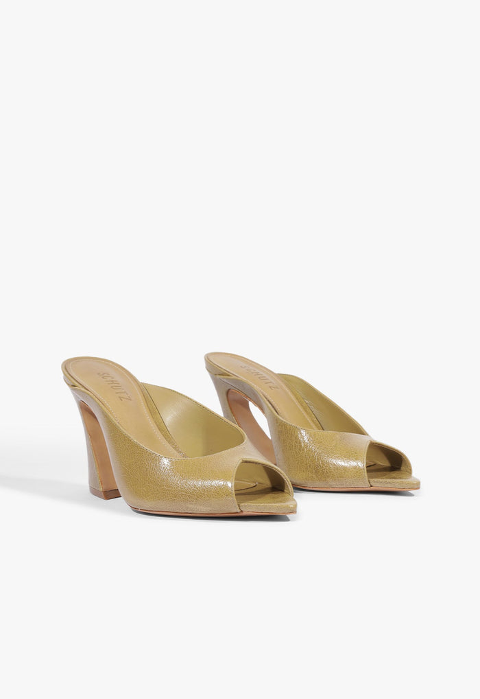 Lexi Block Mule Leather Sandal - Schutz Shoes