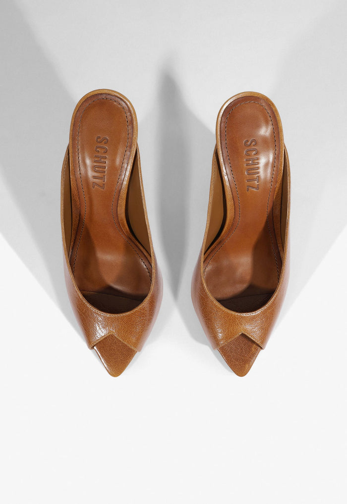 Lexi Block Mule Leather Sandal - Schutz Shoes