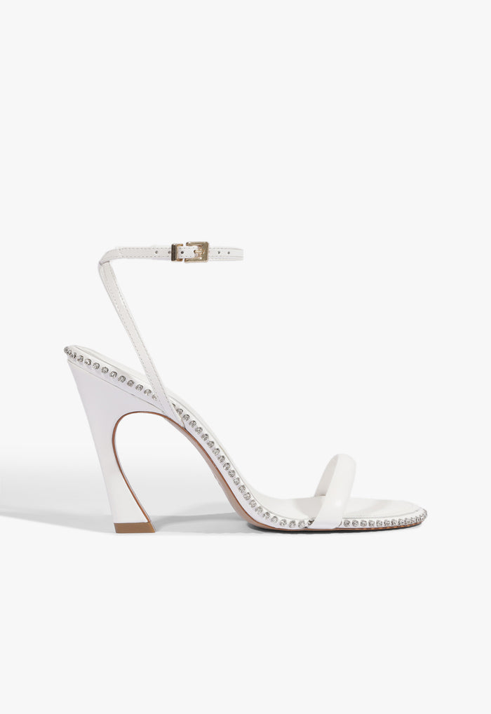 Lexi Glam Patent Leather Sandal 5 White Patent - Schutz Shoes