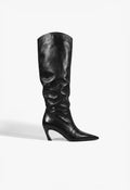 Lexi Mid Slouch Leather Boot 5 Black Leather - Schutz Shoes