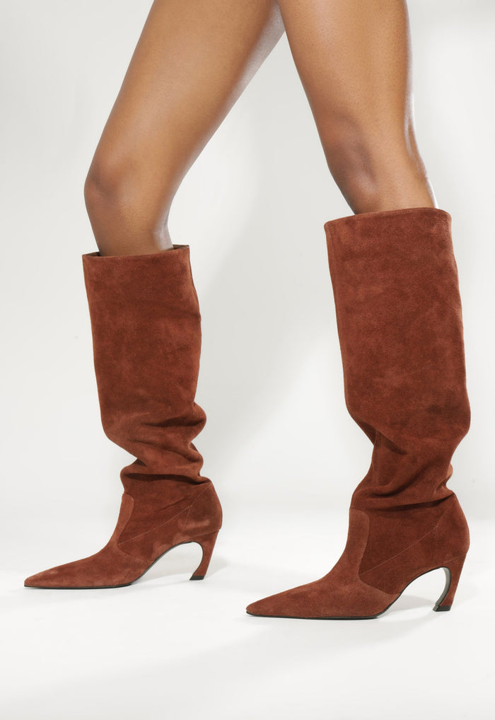 Lexi Mid Slouch Leather Boot - Schutz Shoes