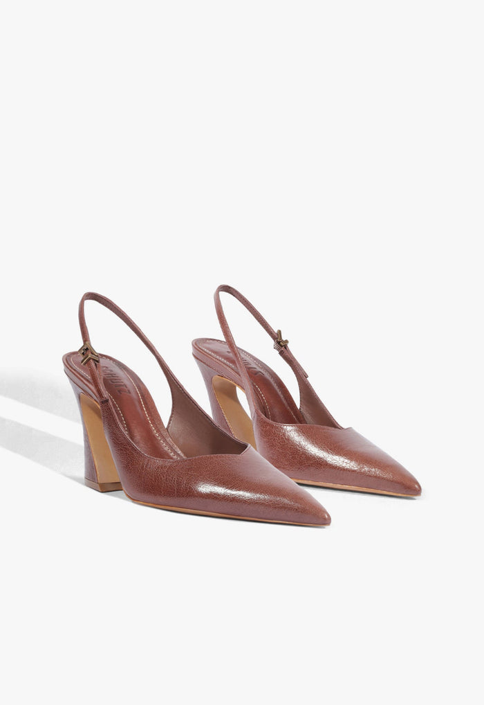 Lexi Sling Block Leather Pump - Schutz Shoes