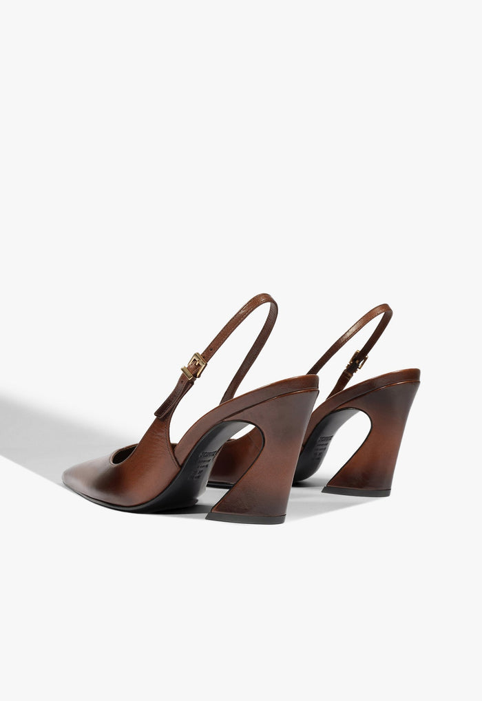 Lexi Sling Block Leather Pump - Schutz Shoes