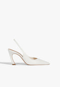 Lexi Sling Leather Pump 5 White Patent - Schutz Shoes