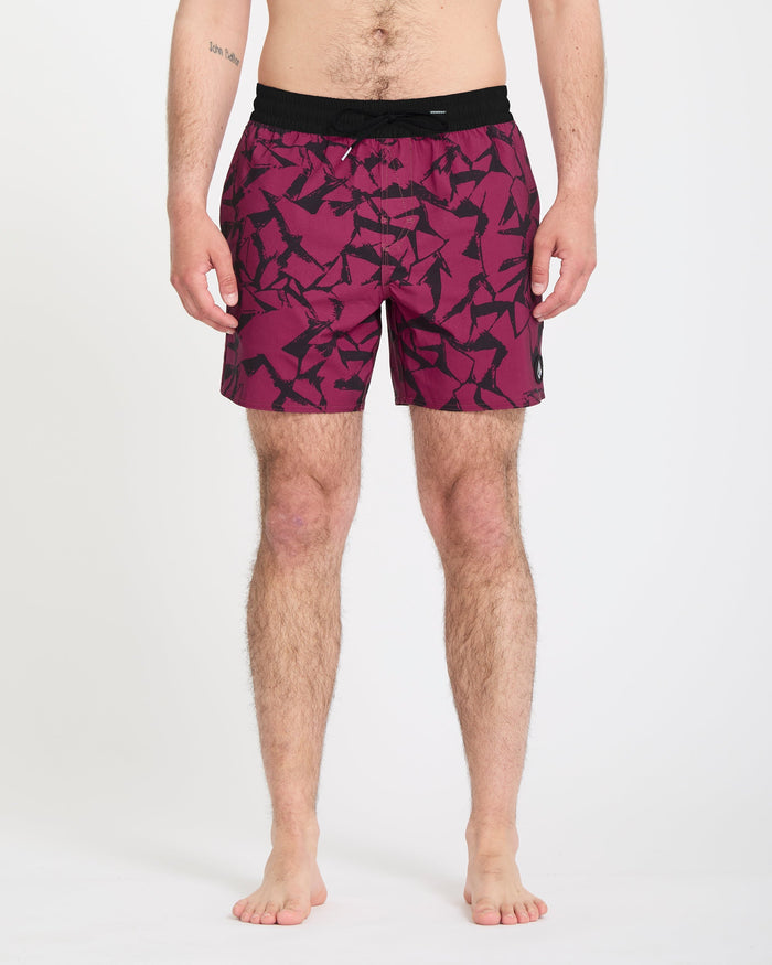 Lido Print Trunk 16" Boardshort - Sangria