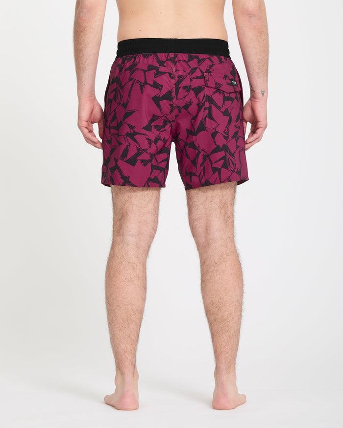 Lido Print Trunk 16" Boardshort - Sangria