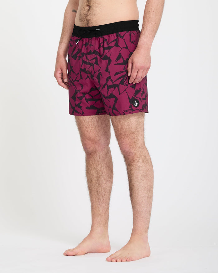 Lido Print Trunk 16" Boardshort - Sangria