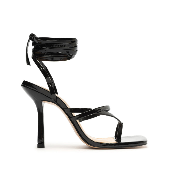 Lily Patent Sandal 5 Black Faux Patent Leather - Schutz Shoes