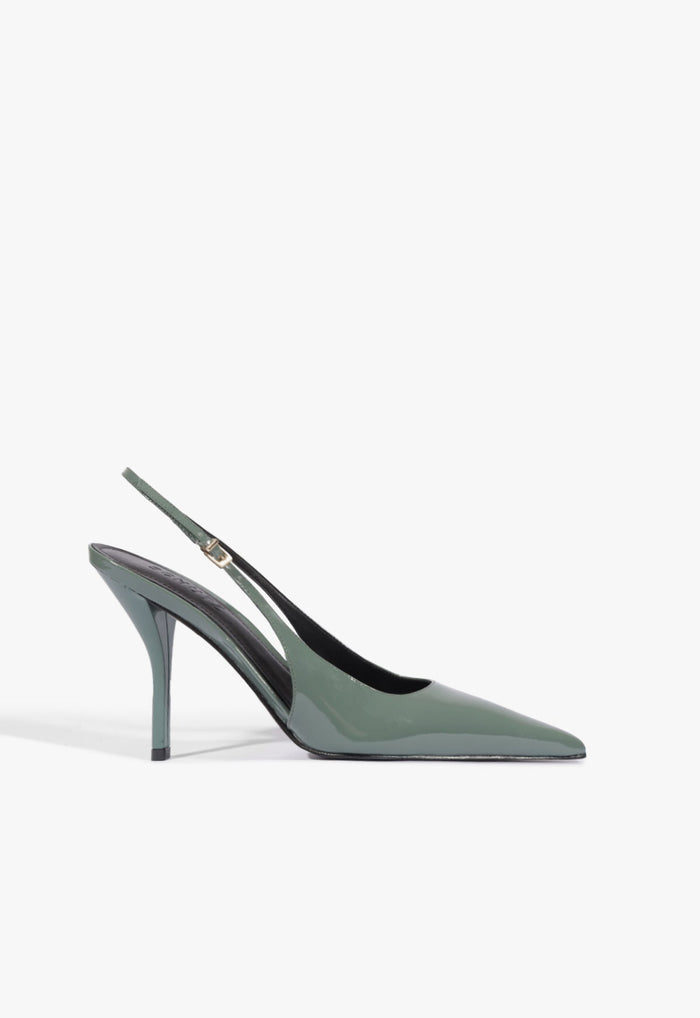 Liora Patent Leather Pump 5 Myrtle Green Patent - Schutz Shoes