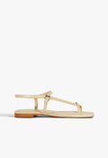 Lisa Beige Suede Flat Sandal 5 Natural Nibs Suede - Schutz Shoes