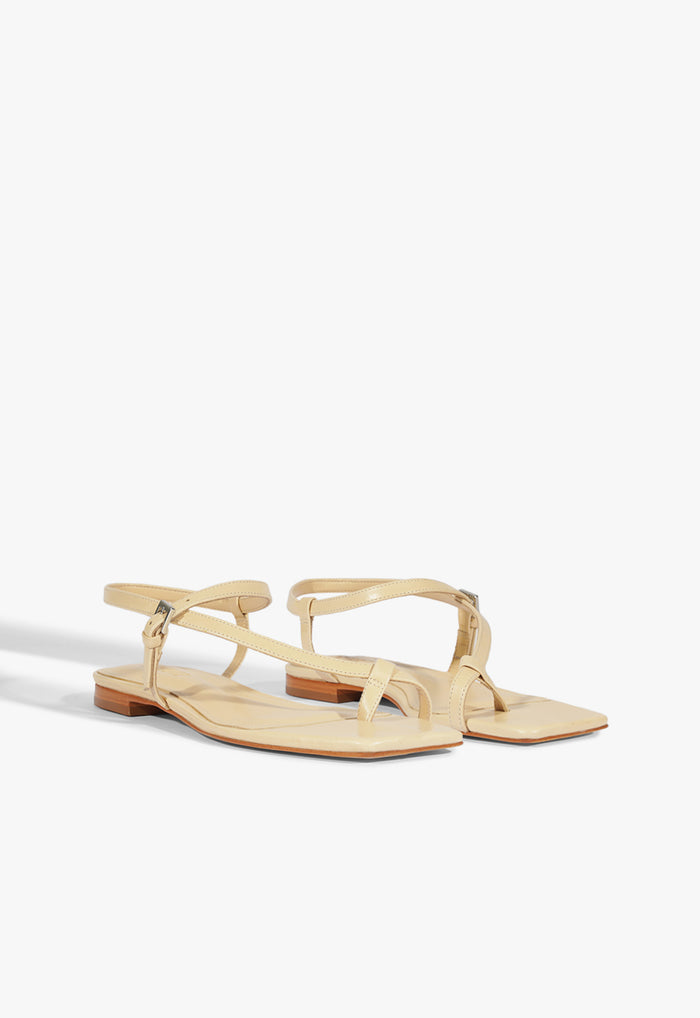Lisa Beige Suede Flat Sandal - Schutz Shoes