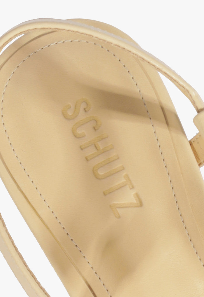 Lisa Beige Suede Flat Sandal - Schutz Shoes
