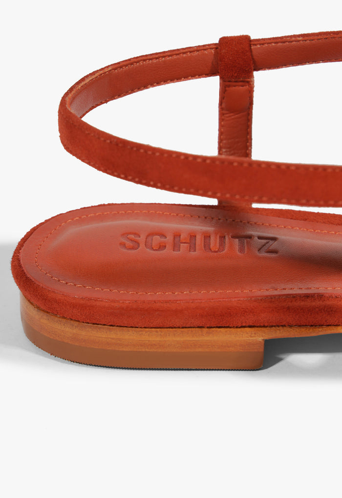 Lisa Suede Flat Sandal - Schutz Shoes