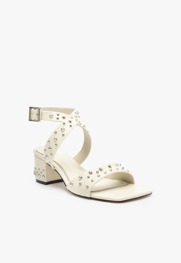 Lizzy Mid Block Leather Sandal - Schutz Shoes