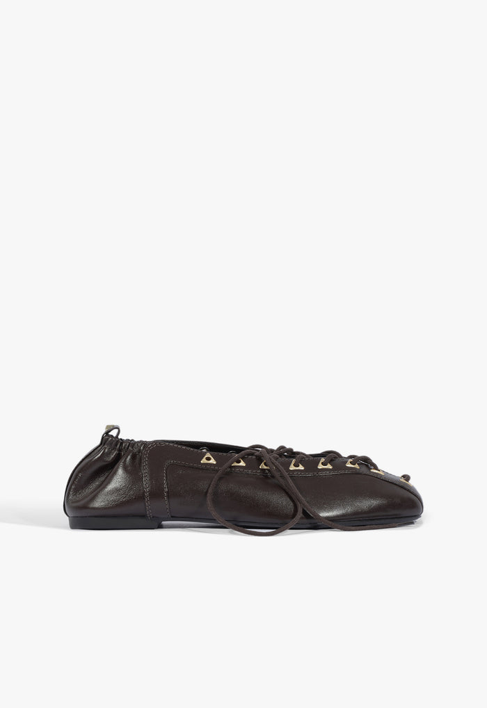 Lola Leather Flat 5 Maplewood Leather - Schutz Shoes