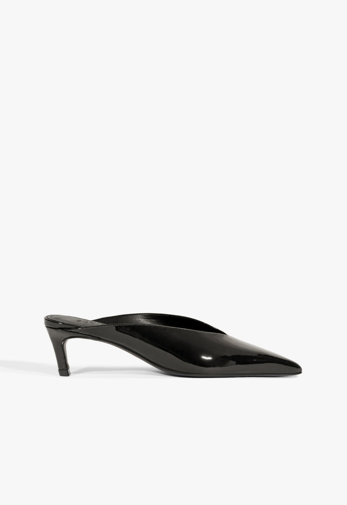 Loren Mid Patent Pump 5 Black Patent - Schutz Shoes