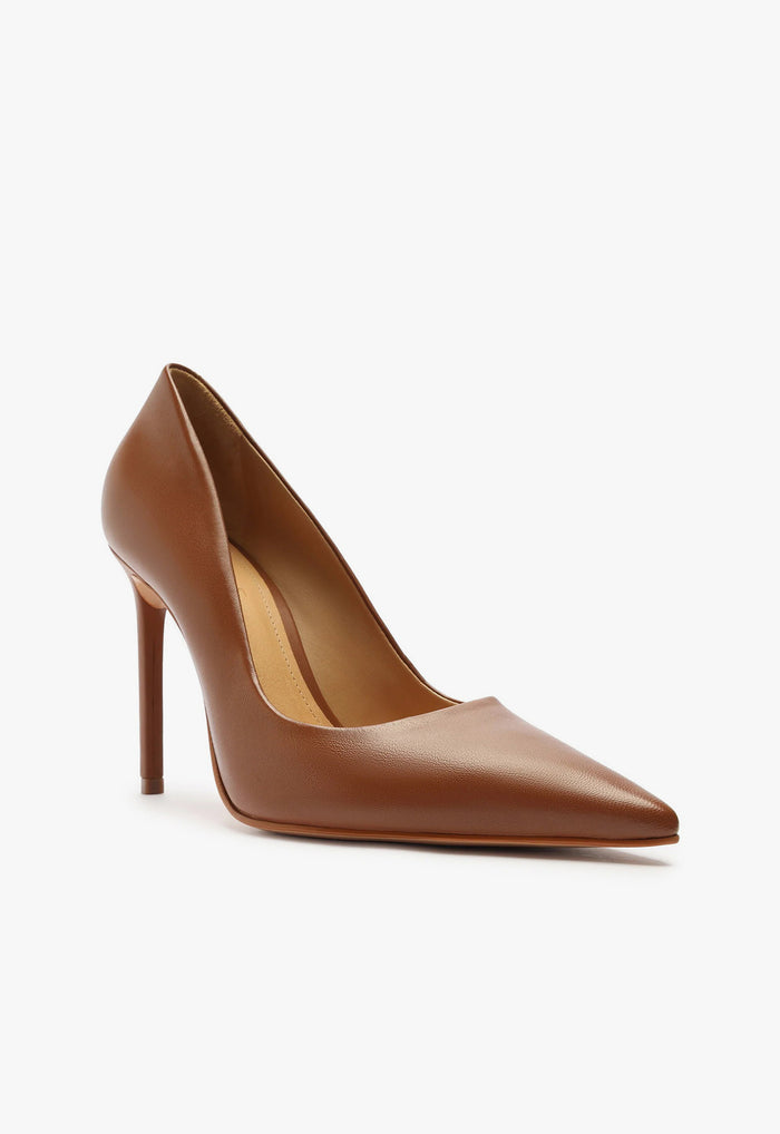 Lou High Stiletto Brown Pump - Schutz Shoes