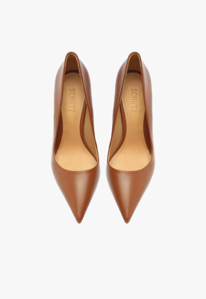 Lou High Stiletto Brown Pump - Schutz Shoes