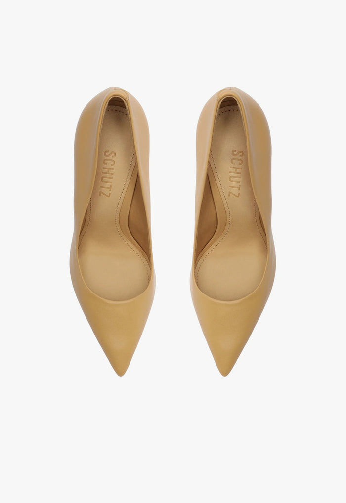 Lou High Stiletto Light Beige Pump - Schutz Shoes
