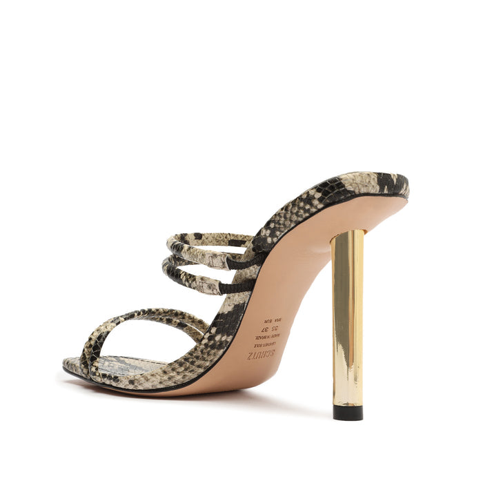 Lover Snake Embossed Leather Sandal - Schutz Shoes
