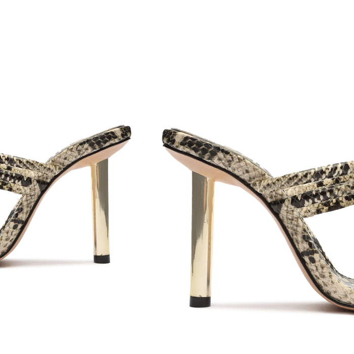 Lover Snake Embossed Leather Sandal - Schutz Shoes