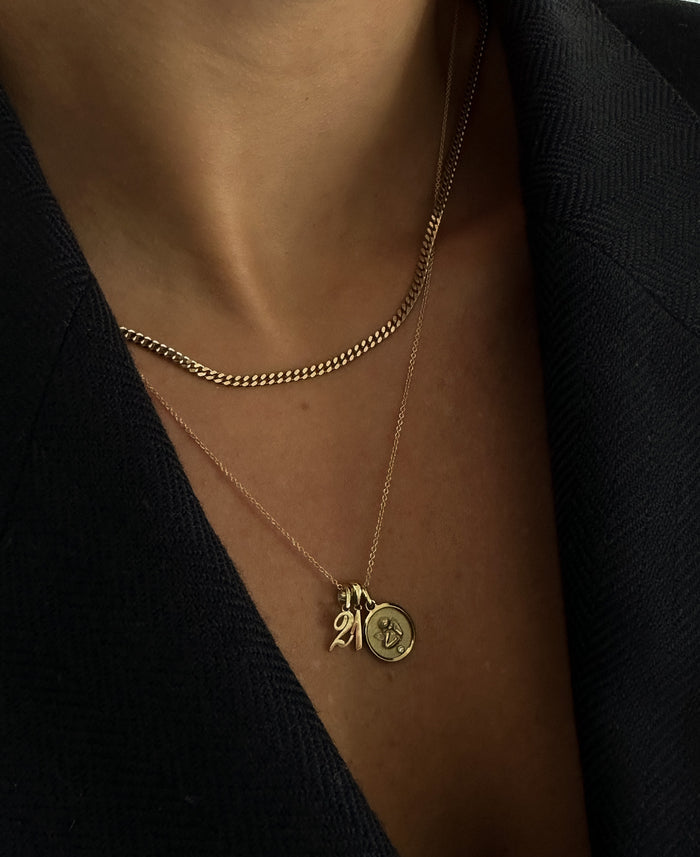 Lucky Number Charm Pendant