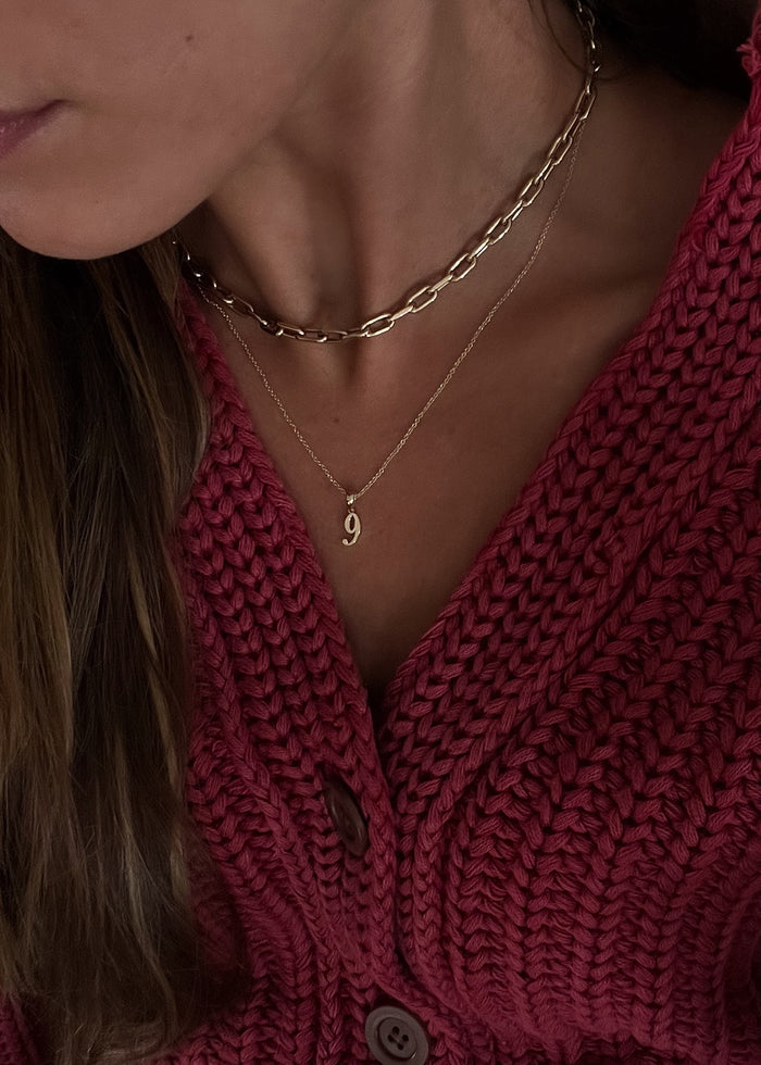 Lucky Number Charm Pendant