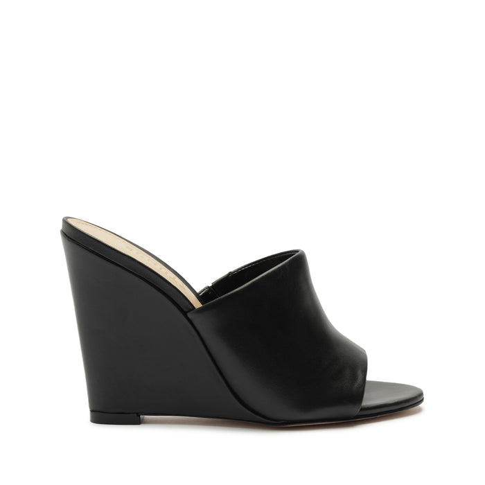 Lucy Casual Nappa Leather Sandal 5 Black Nappa Leather - Schutz Shoes