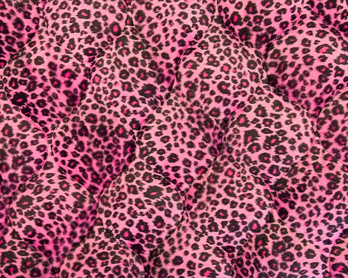Pink cheetah-print dog bed by Fms Dog Beds, luxurious Minky material with animal print design for comfort and style.