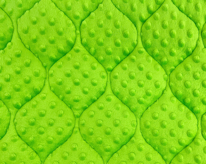 Lime Green Minky Dot