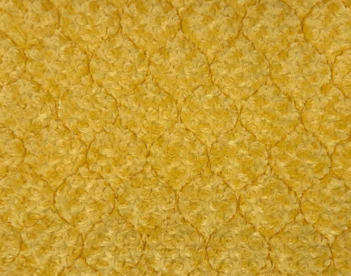 FMS Dog Beds luxury minky dog bed with solid rose twists and minky dots in rich yellow fabric, cozy and soft for pets