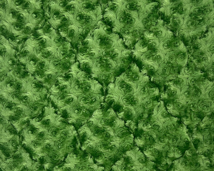 FMS Dog Beds luxury minky dog bed with solid rose twists and minky dot fabric in green, plush and comfortable for pets.
