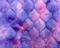 FMS Dog Beds donut-shaped replacement round bed in purple and pink tie-dye minky fabric, soft and cozy for small pets.